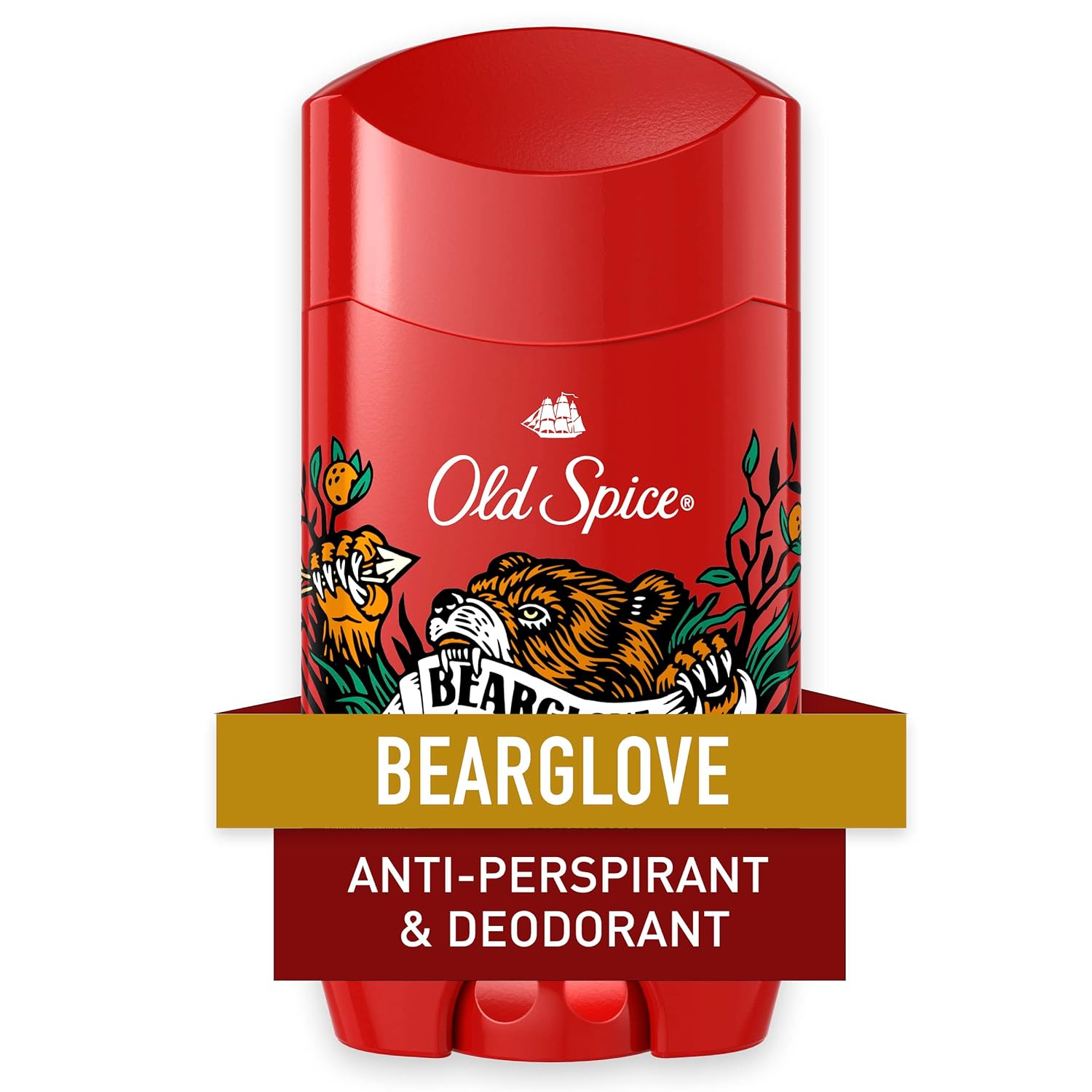 Old Spice Anti-Perspirant Deodorant for Men, Bearglove Scent, 2.6 Oz