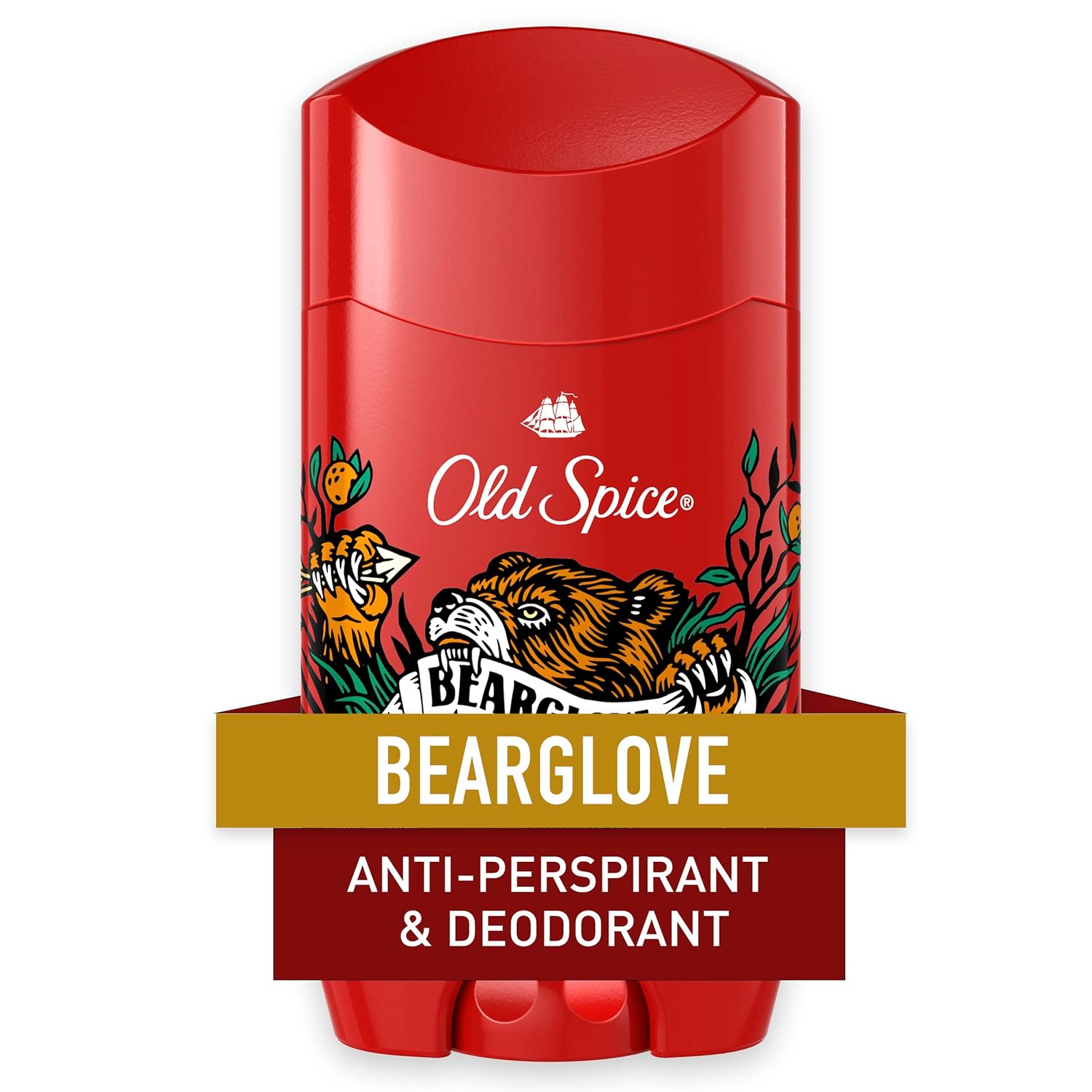 Old Spice Anti-Perspirant Deodorant For Men, Bearglove Scent, 2.6 Oz