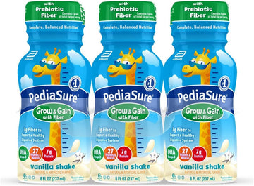 Pediasure, Grow & Gain Fiber Shake, Vanilla, 48 Oz (Pack Of 6)