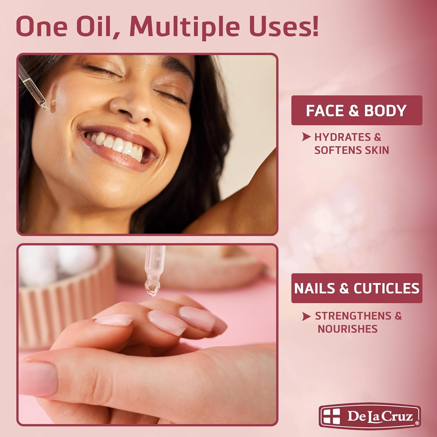 De La Cruz Vitamin E Oil For Face 28,000 Iu - No Preservatives, Artificial Colors Or Fragrances, Made In Usa 1 Fl. Oz. : Beauty & Personal Care