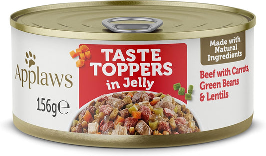 Applaws Natural Wet Dog Food Tins, Grain Free Beef with Vegetables in Jelly, 156g (Pack of 12)?TT3112CE-A