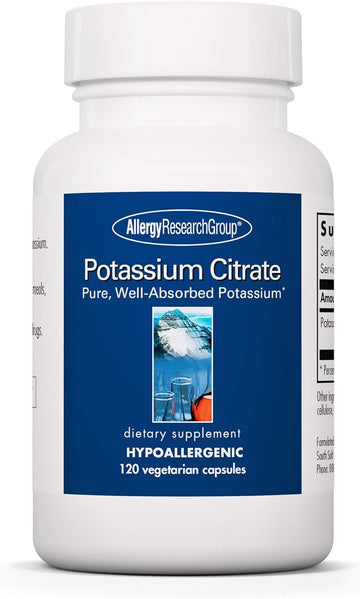 Allergy Research Group - Potassium Citrate - Pure, Well-Absorbed Potas