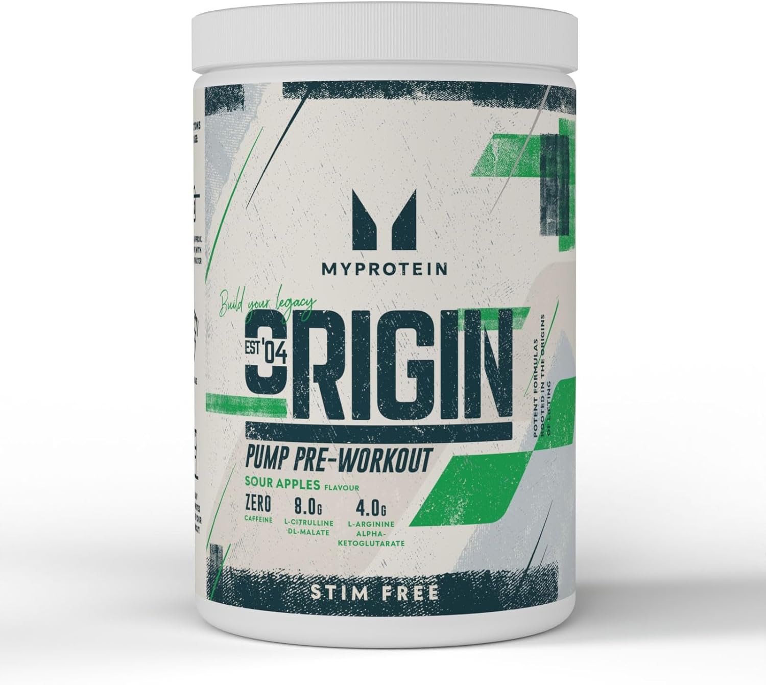 Myprotein Origin Stim Free Pre-Workout Powder - Sour Apples Flavour, Energy Booster, Fitness Supplement for Endurance and Strength, Zero Caffeine, Pre-Workout - 600g : Amazon.co.uk: Health & Personal Care