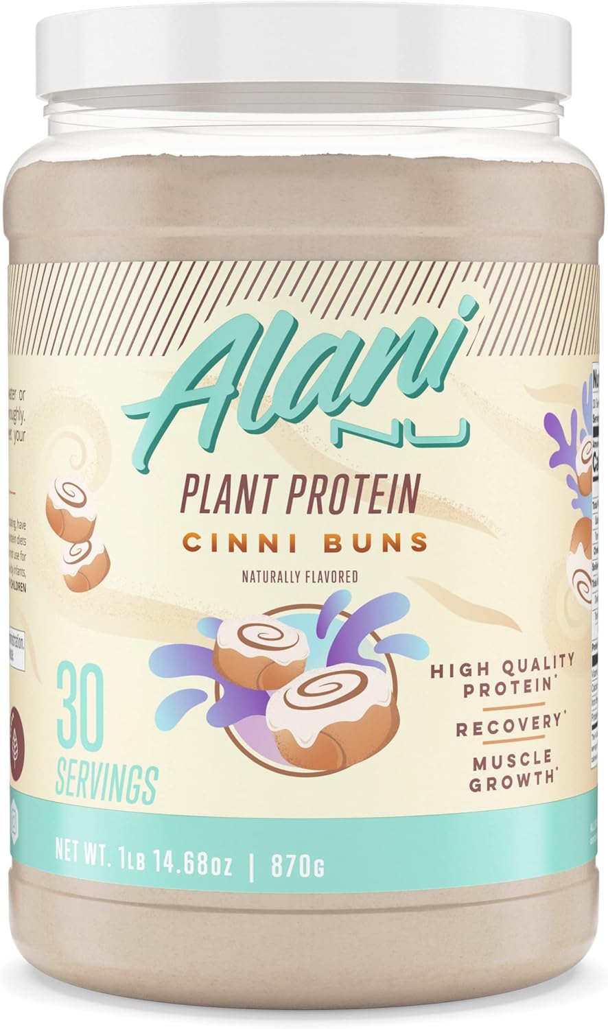 Plant Protein Supports Recovery And Muscle Growth - Cinni Buns (1.14 Lbs./30 Servings)