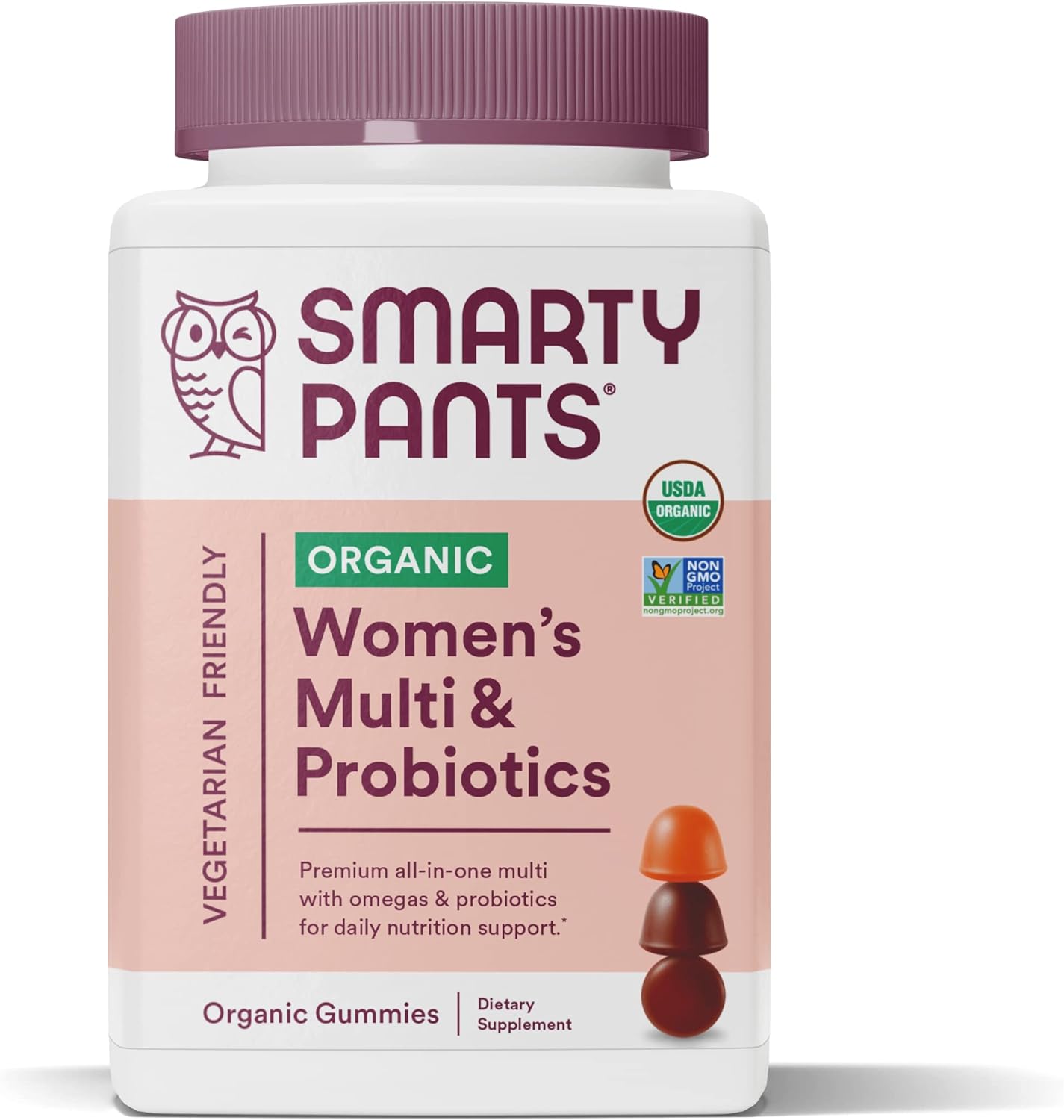 SmartyPants Organic Womens Multivitamin, Daily Gummy Vitamins: Biotin,