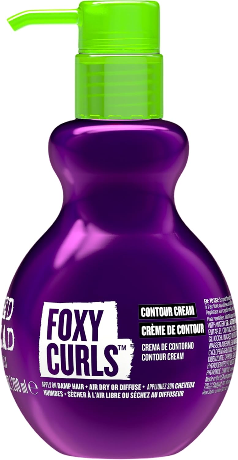 Bed Head By Tigi - Foxy Curls Curly Hair Cream - Anti Frizz Hair Products For Beautifully Defined Curls - Ideal For Curly And Wavy Hair - 200Ml,Label/Packaging May Vary