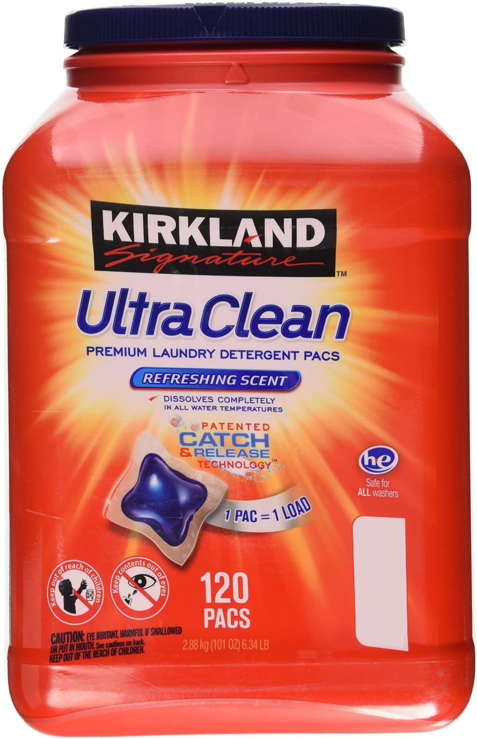 Kirkland Signature Ultra Clean Laundry Detergent, 120 Pacs