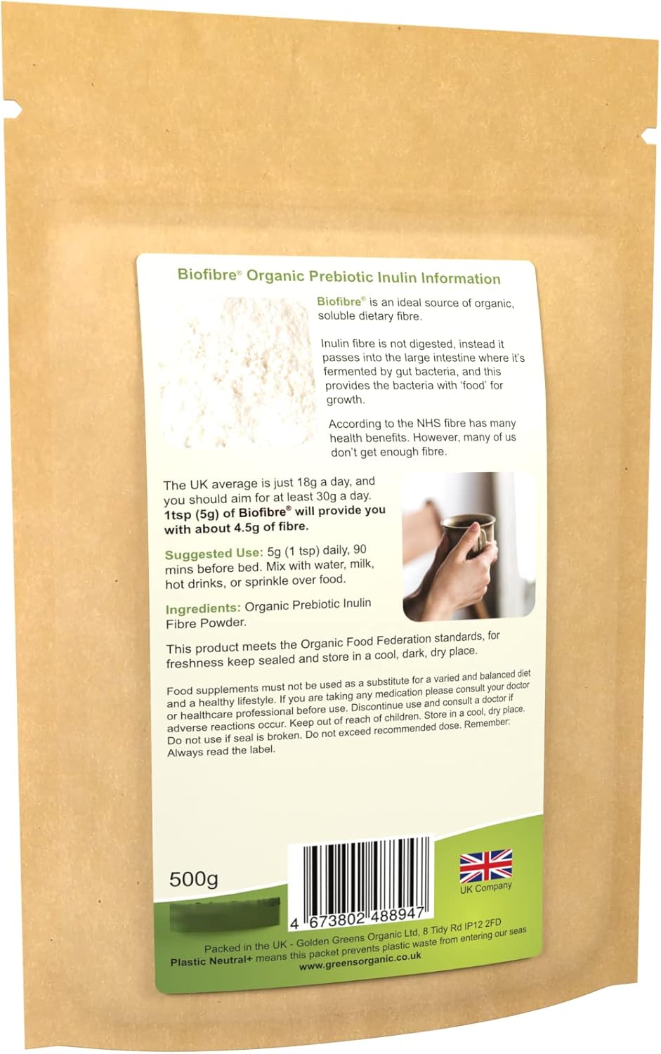 Greens Organic Inulin Powder Supplement : Amazon.co.uk: Health & Personal Care