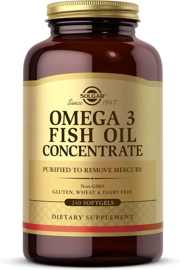 Solgar Omega-3 Fish Oil Concentrate, 240 Softgels - Support for Cardio