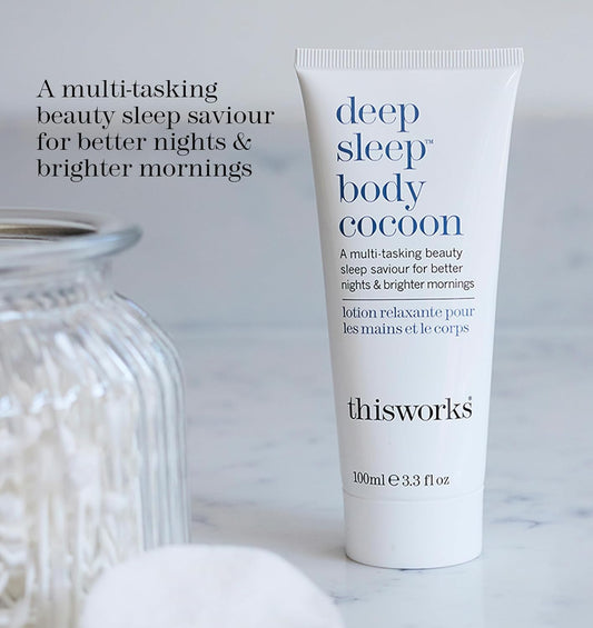 This Works Deep Sleep Body Cocoon | Multi-Tasking Night Cream With Lavender & Chamomile | Hydrates, Calms & Promotes Restful Sleep | Aromatherapeutic Formula, 3.3 Oz / 100Ml