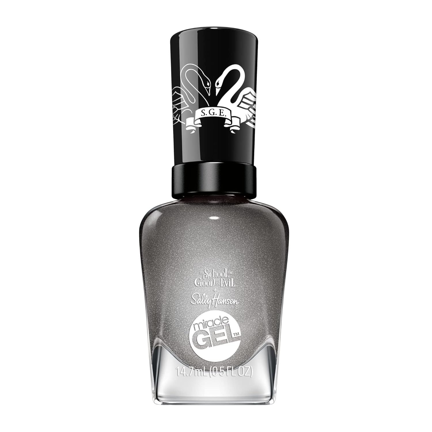 Sally Hansen Miracle Gel™, The School For Good And Evil Magic Mirror, Long Lasting, Gel-Like Formula, No Uv Lamp Needed, Gray Nail Polish