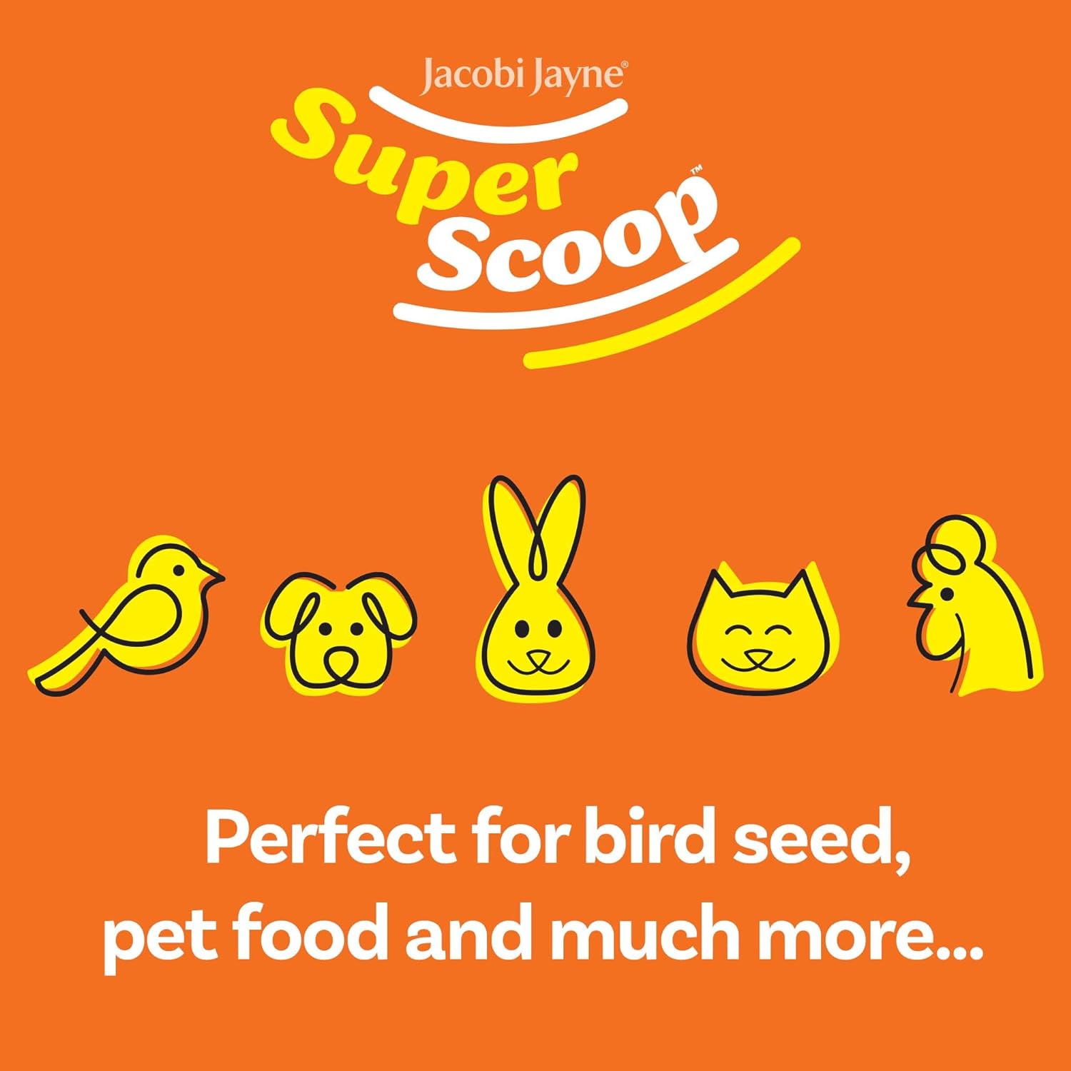 Jacobi Jayne® SuperScoop™ Bird Seed Scoop - scoop, carry & pour without spilling - perfect for filling your bird feeders with bird food - also makes a great pet food scoop - easy to use :Garden