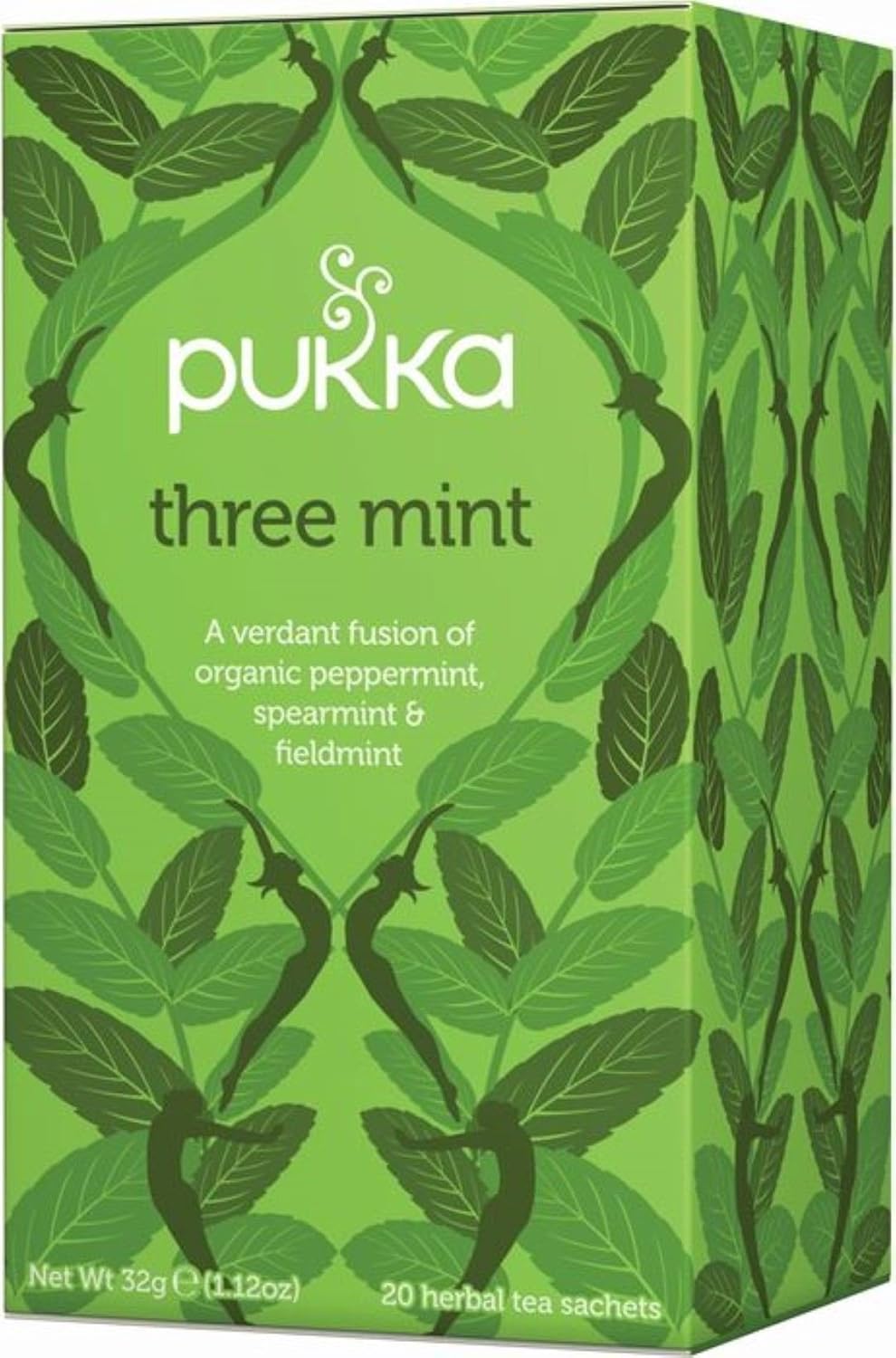 Pukka Three Mint Tea 20 per pack - Pack of 2 : Grocery & Gourmet Food