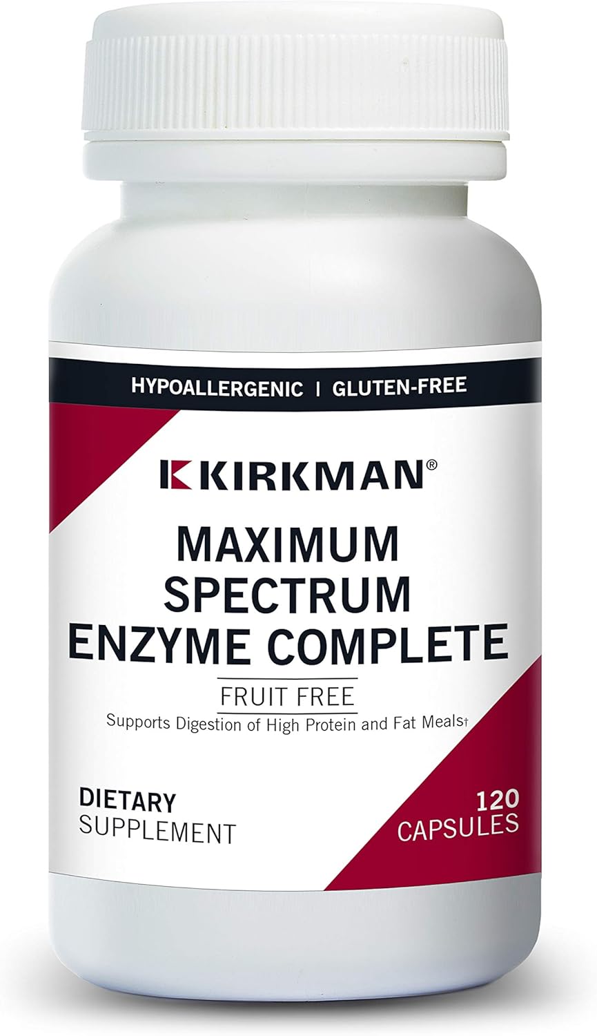 Maximum Spectrum Enzyme Complete, 120 Capsules, Kirkman Labs