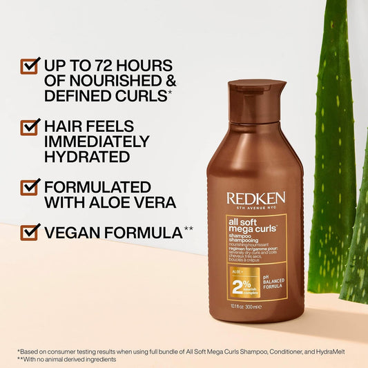 Redken Duo All Soft Mega Curl Shampoo 300Ml & All Soft Mega Curl Conditioner 300Ml