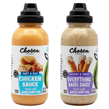 Chosen Foods Chicken + Everything Bagel Dip & Drizzle Sauce Bundle Made With 100% Pure Avocado Oil