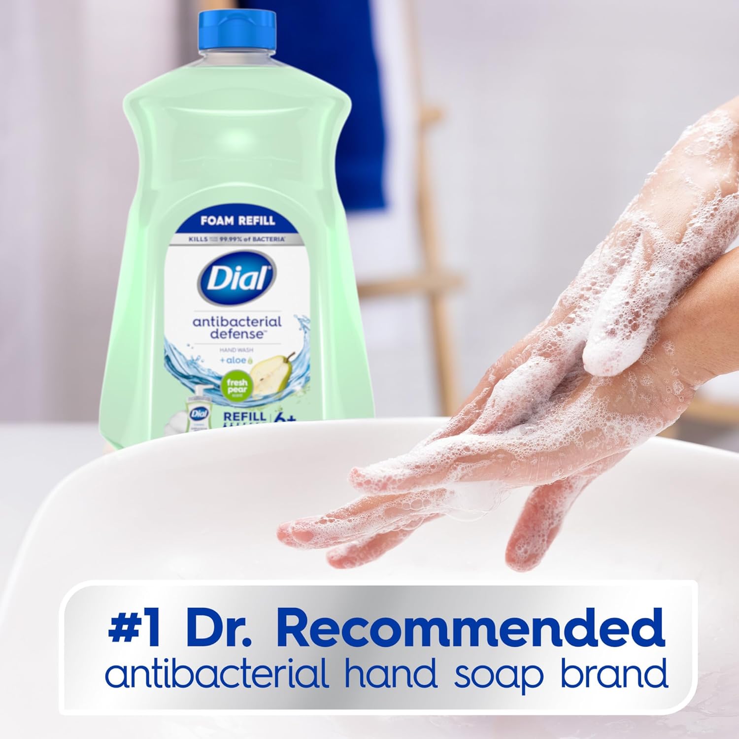 Dial Antibacterial Foaming Hand Soap Refill, Fresh Pear, 52 Fl Oz : Beauty & Personal Care