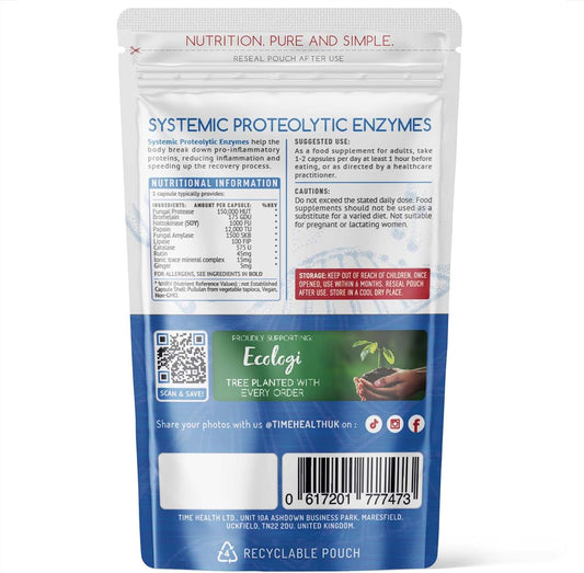 Systemic Proteolytic Enzymes Complex – Repair & Recovery – Mixed Enzyme Formula with Ginger & Ionic Trade Minerals – UK Made – Zero Additives – Pullulan (60 Count (Pack of 1)) : Amazon.co.uk: Health & Personal Care