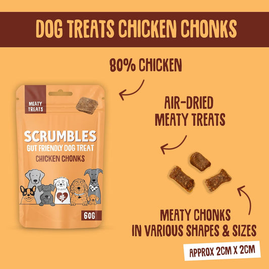 Scrumbles Meaty Treats for Dogs Chicken Chonks