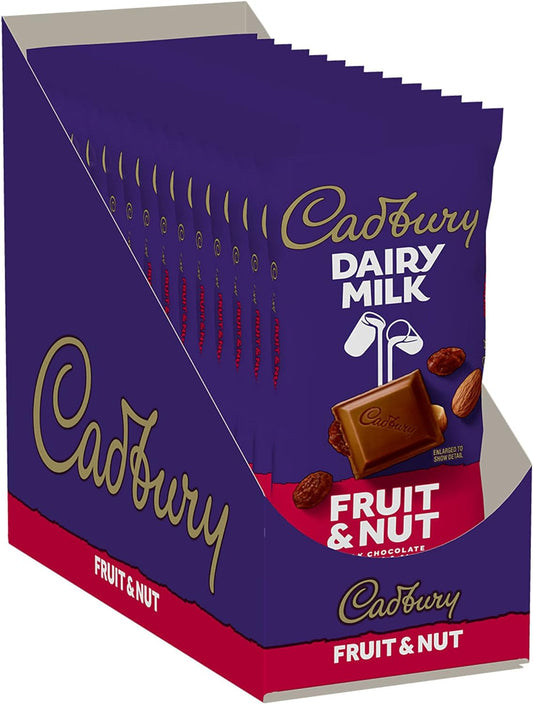 Cadbury Dairy Milk Fruit & Nut Milk Chocolate Candy Bars, 3.5 Oz (14 Count)