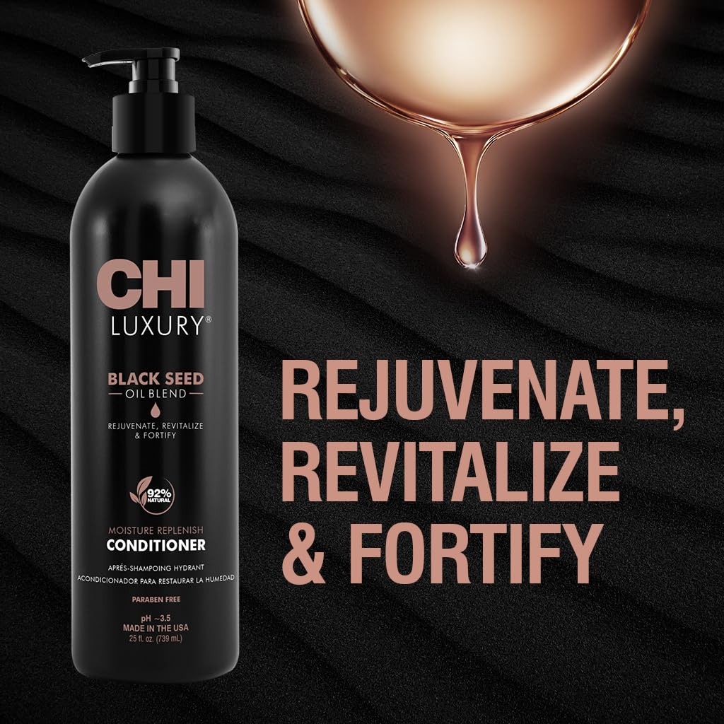 CHI Luxury Black Seed Oil Moisture Replenish Conditioner, 25 Fl Oz : Beauty & Personal Care