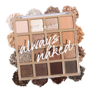 Wet N Wild Always Naked Palette, Nude Neutral Eye Makeup, Blendable, Warm And Cool Nude Pigments, Matte, Shimmer, Glitter, Creamy Smooth