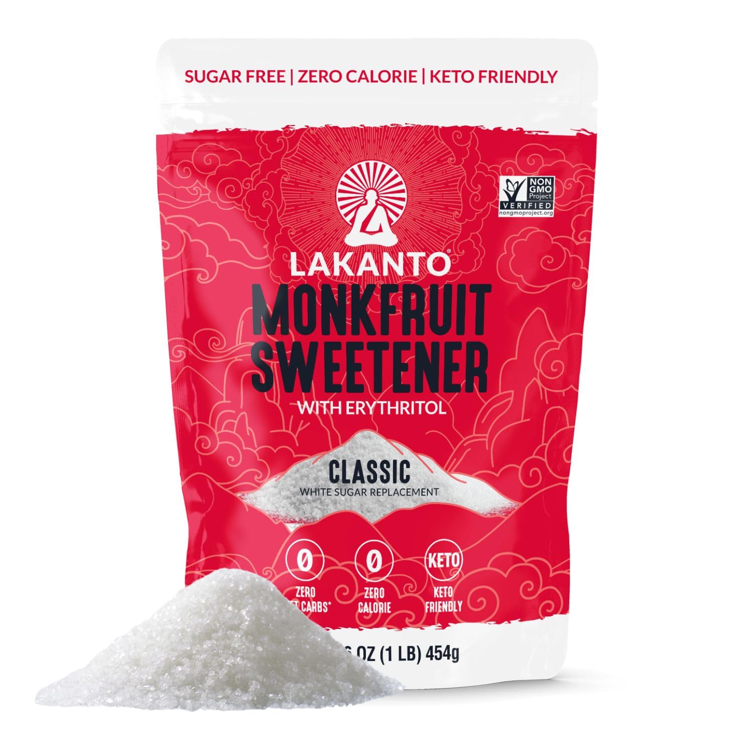 Lakanto Brown Monk Fruit Sweetener With Erythritol - Brown Sugar Substitute, Zero Calorie, Baking, Vegan, Keto Diet Friendly, Zero Net Carbs, Gluten Free, Sugar Replacement, Extract (3 Lb)