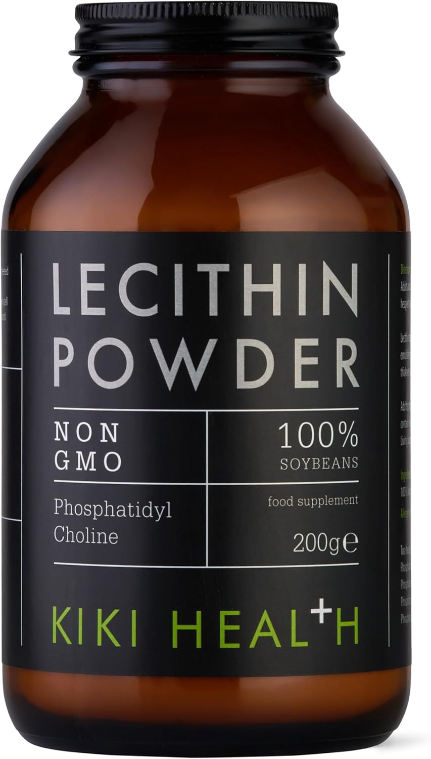 Kiki Health Non-Gmo Lecithin Powder Food Supplement | Embrace Culinary Excellence & Nutritional Support | Elevate Your Recipes With Versatile Soy-Based Emulsifier | Thickener Perfect For Vegan - 200G