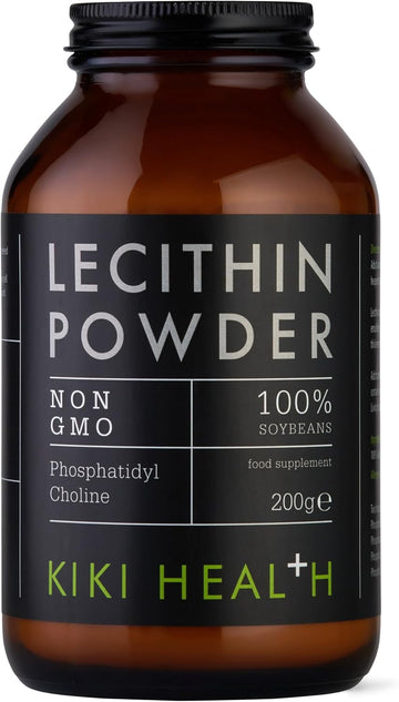 Kiki Health Non-Gmo Lecithin Powder Food Supplement | Embrace Culinary Excellence & Nutritional Support | Elevate Your Recipes With Versatile Soy-Based Emulsifier | Thickener Perfect For Vegan - 200G