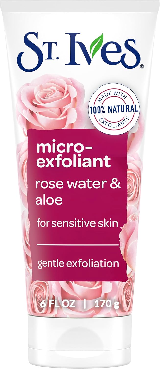 Gentle Smoothing Scrub, Rose Water & Aloe Vera, 6 Oz (170 G), St. Ives