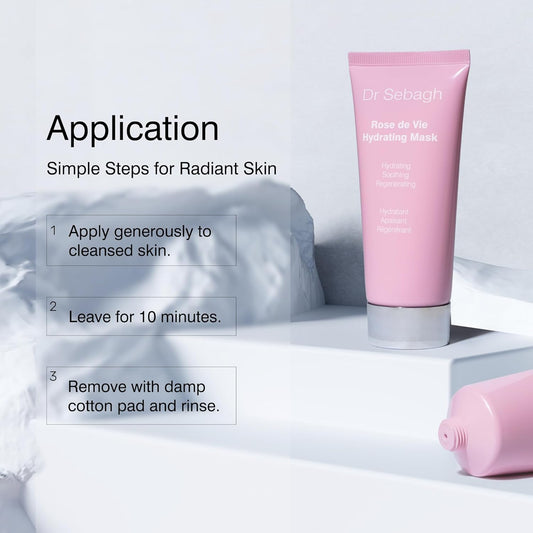 Rose De Vie Hydrating Face Mask [Beautifully Radiant Skin] - Hydrating Mask For Face - Jet Lag Mask For Glowing Skin - Overnight Moisturizer Face Mask - Glow Sleep Mask (3.38 Fl. Oz.)