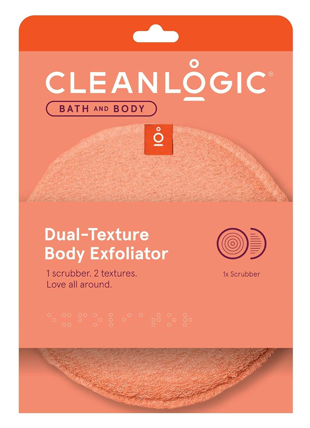 Clean Logic Exfoliating Body Scrubber Round Dual Texture