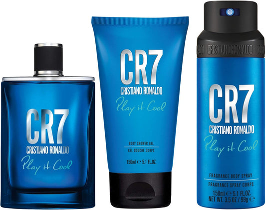Cristiano Ronaldo Cr7 Play It Cool Set 100Ml Eau De Toilette + Shower Gel 150Ml + Bodyspray 150Ml