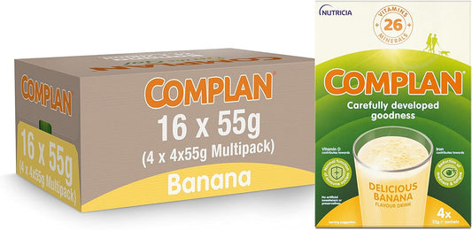 Complan Delicious Banana Nutritional Drink Sachets, 4 x 55 g (Pack of 4) : Amazon.co.uk: Grocery