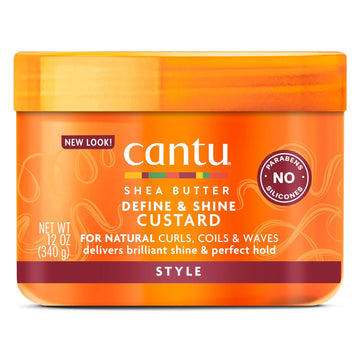 Cantu Define & Shine Custard With Shea Butter For Natural Hair, 12 Oz (Packaging May Vary)