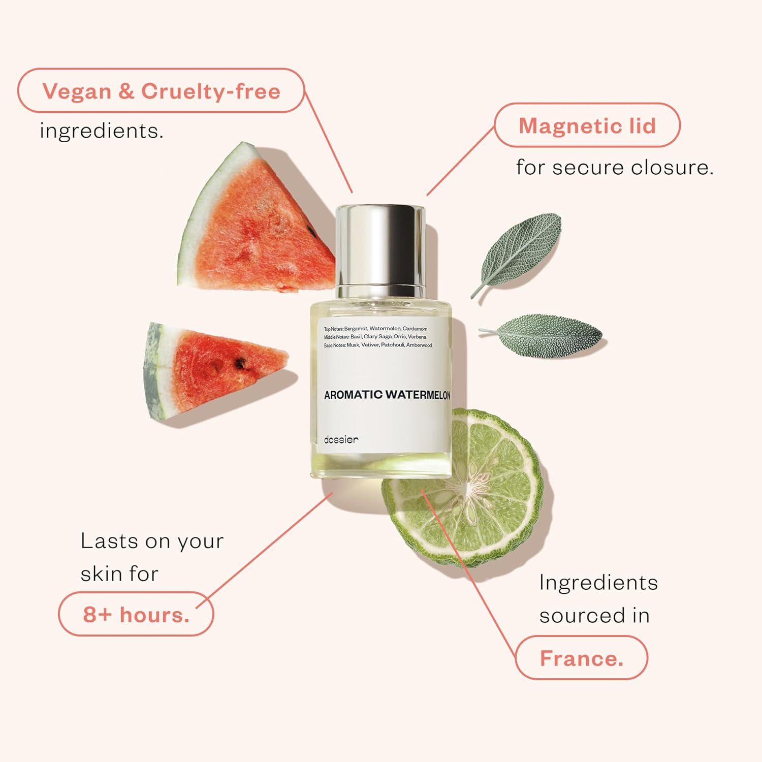 Dossier - Aromatic Watermelon 1.7 Fl Oz (50Ml) - Men Fragrance Inspired By Rl'S Polo Blue Fragrance - Vibrant Fresh Scent - Elegant Minimalist Design - Long-Lasting Woody Base - Vegan And Paraben-Free : Beauty & Personal Care