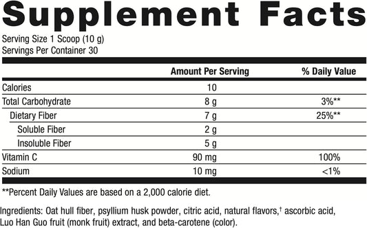 Metagenics Herbulk Powder - 7 Grams Dietary Fiber - Fiber Support Supplement* - Intestinal Health* - Non-Gmo, Gluten-Free & Vegetarian - Orange Flavor - 10.58 Oz