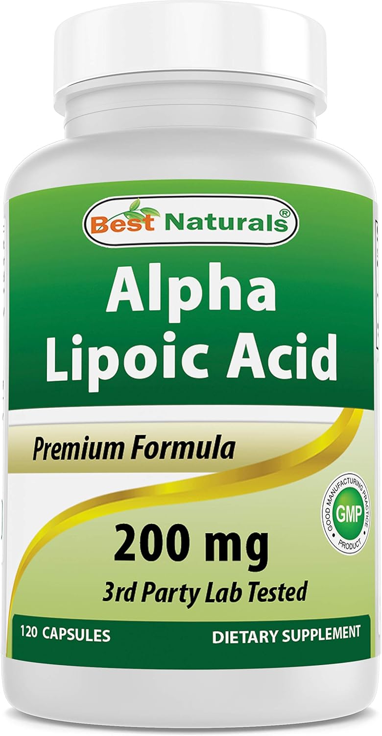 Best Naturals Alpha Lipoic Acid 200 Mg 120 Capsules