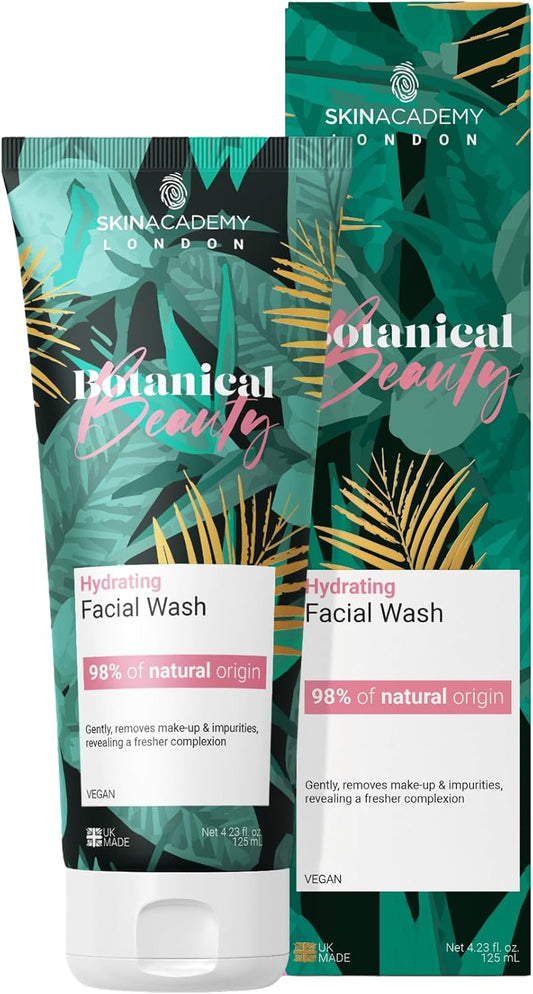 Skin Academy London | Botanical Beauty Hydrating Facial Wash | 98% Nature Derived | Vegan | 125Ml