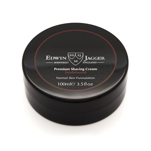 Edwin Jagger 99.9% Natural Premium Shaving Cream, 100Ml Tub - Sandalwood, 3.4-Ounce