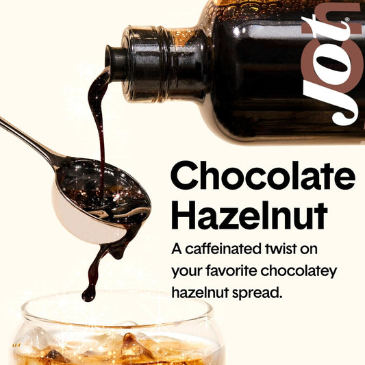 Jot Coffee Concentrate (Chocolate Hazelnut) High Caffeine Cold Brew Coffee Concentrate Liquid For Iced Coffees, Instant Espresso, Hot Cold Instant Coffees, Makes 14 Cups, 150Mg Caffeine/Tbsp, No Sugar