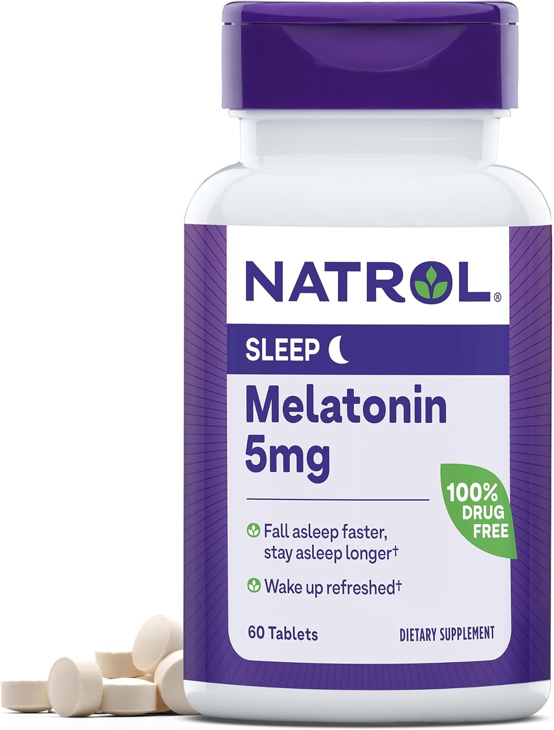 Natrol Melatonin 5 Mg, Dietary Supplement For Restful Sleep, Sleep Supplements For Adults, 60 Melatonin Tablets, 60 Day Supply