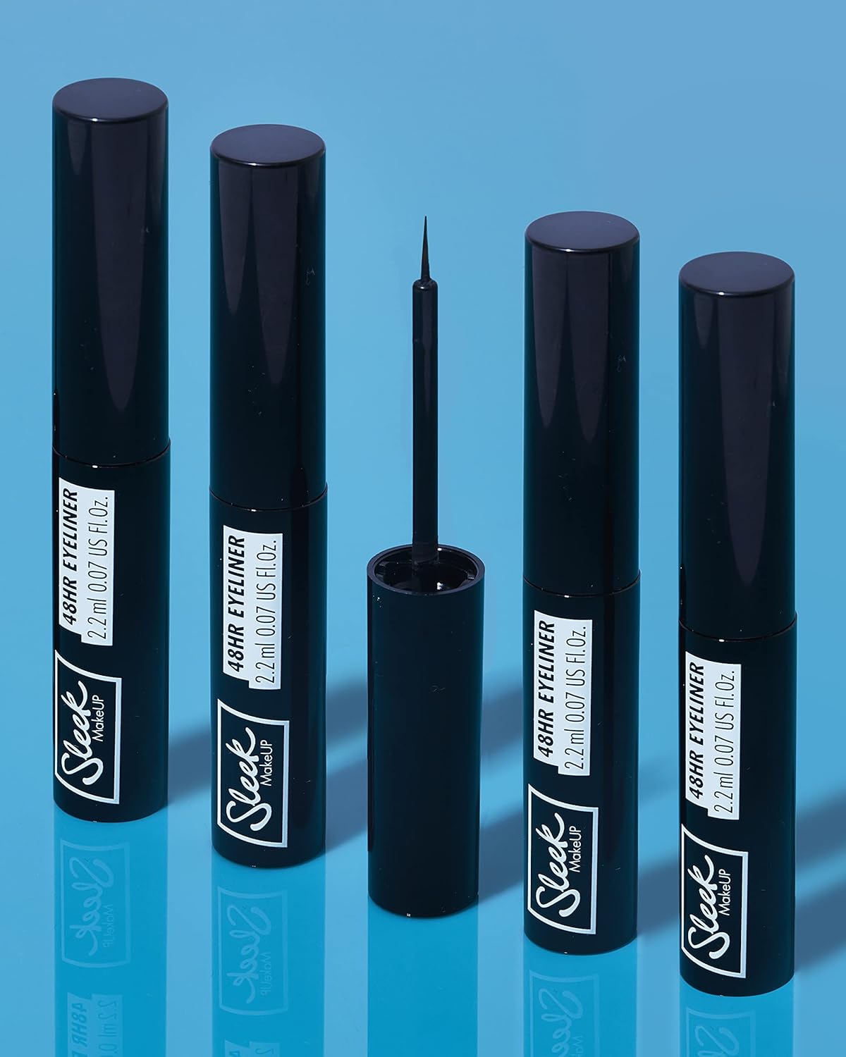 Sleek MakeUP 48HR Liquid Eyeliner, Waterproof, Smudgeproof and Easy to Apply, Intense Black, 2ml (Pack of 2) : Amazon.co.uk: Beauty