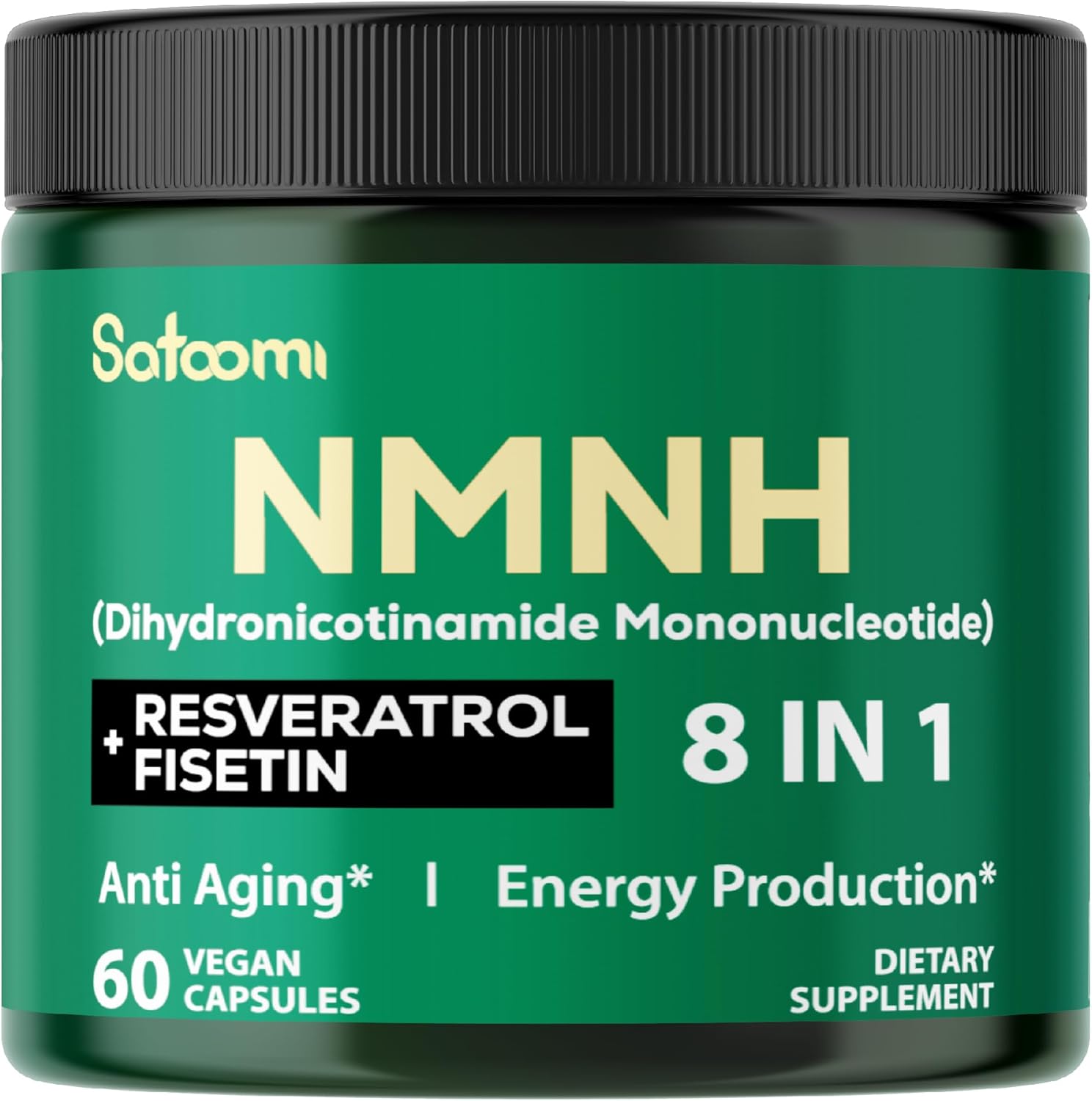 8In1 Nmnh - Nmn Supplement Alternative - Nad Supplement To Support Nad+ Levels Added Fisetin, Resveratrol, Quercetin, Turmeric, Berberine, Vitamin D3 & C - 60 Count For 30 Days
