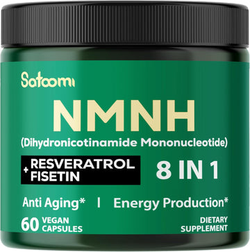 8In1 Nmnh - Nmn Supplement Alternative - Nad Supplement To Support Nad+ Levels Added Fisetin, Resveratrol, Quercetin, Turmeric, Berberine, Vitamin D3 & C - 60 Count For 30 Days
