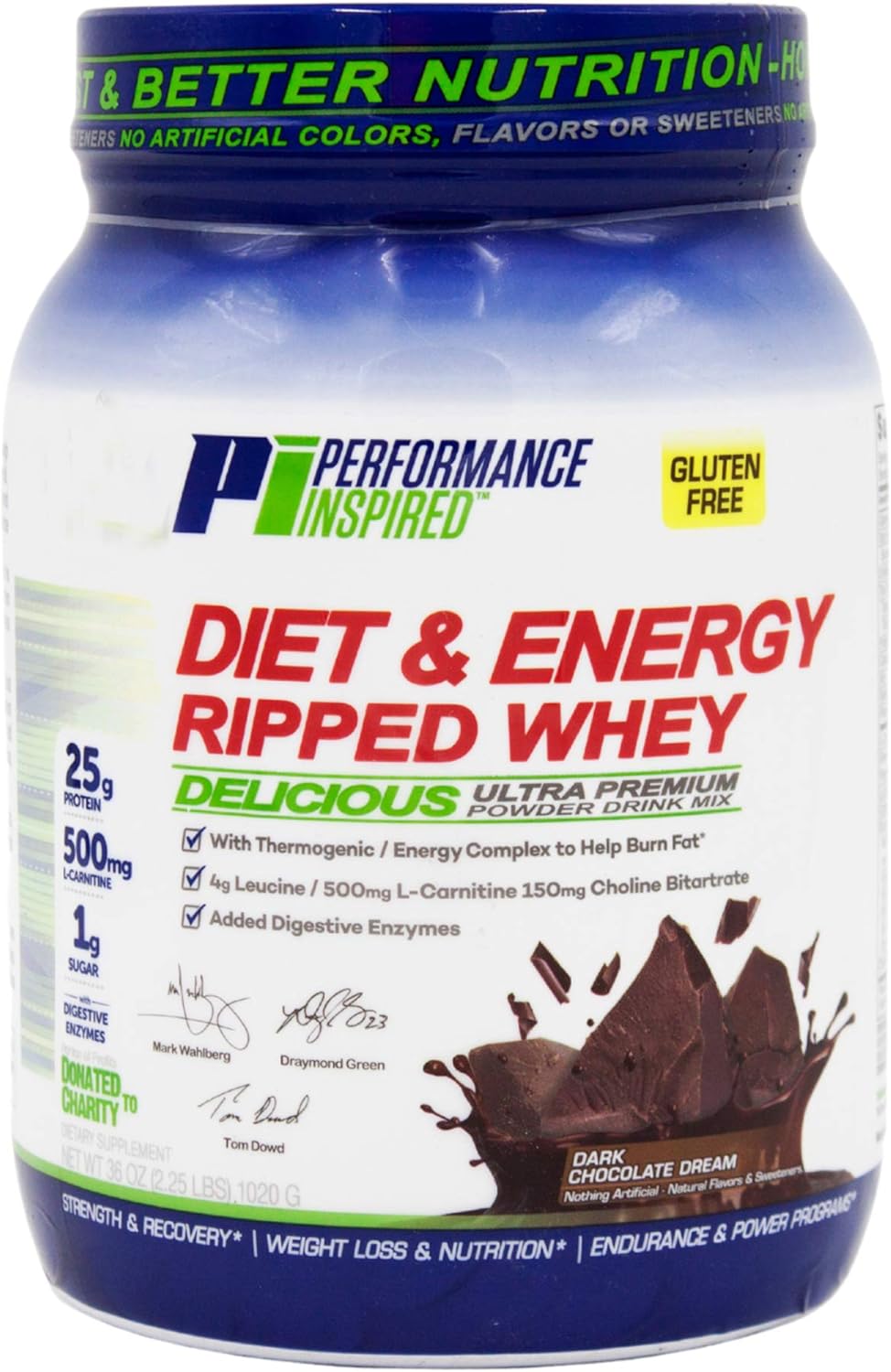 Performance Inspired Nutrition Diet & Energy Ripped Whey Protein, Dark Chocolate Dream; Style #: RWDKC