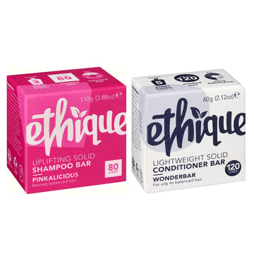 Ethique Wonderlicious Gift Pack for Oily to Balanced Hair - Shampoo & Conditioner Bundle - Plastic-Free, Vegan, Cruelty-Free, Eco-Friendly, 6 oz (Pack of 1)