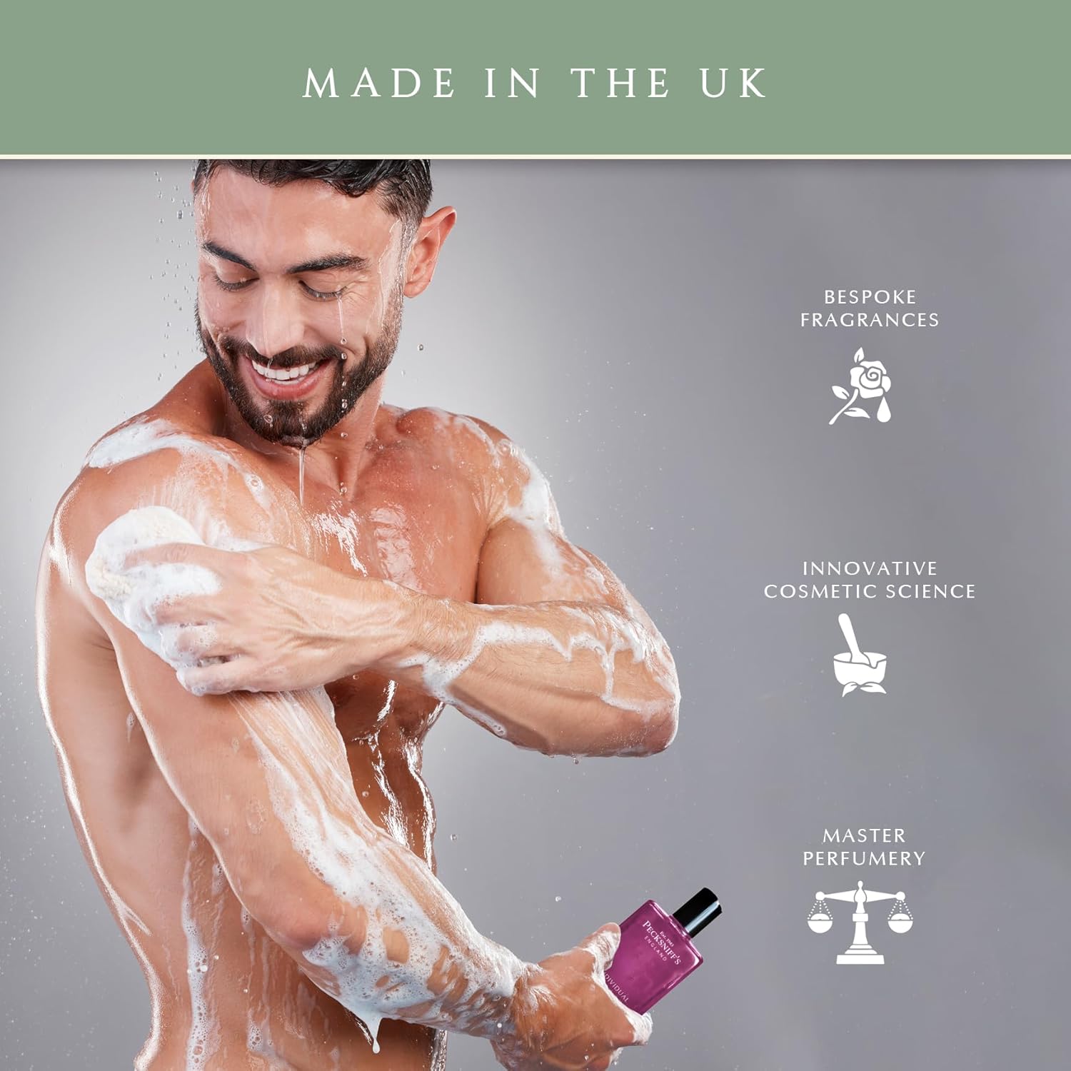 Pecksniff'S Men'S Individual Bath & Shower Gel Body Wash 500Ml - Luxurious Lavender, Patchouli & Musk Scent - Nourishing & Hydrating Formula For All Skin Types : Beauty & Personal Care