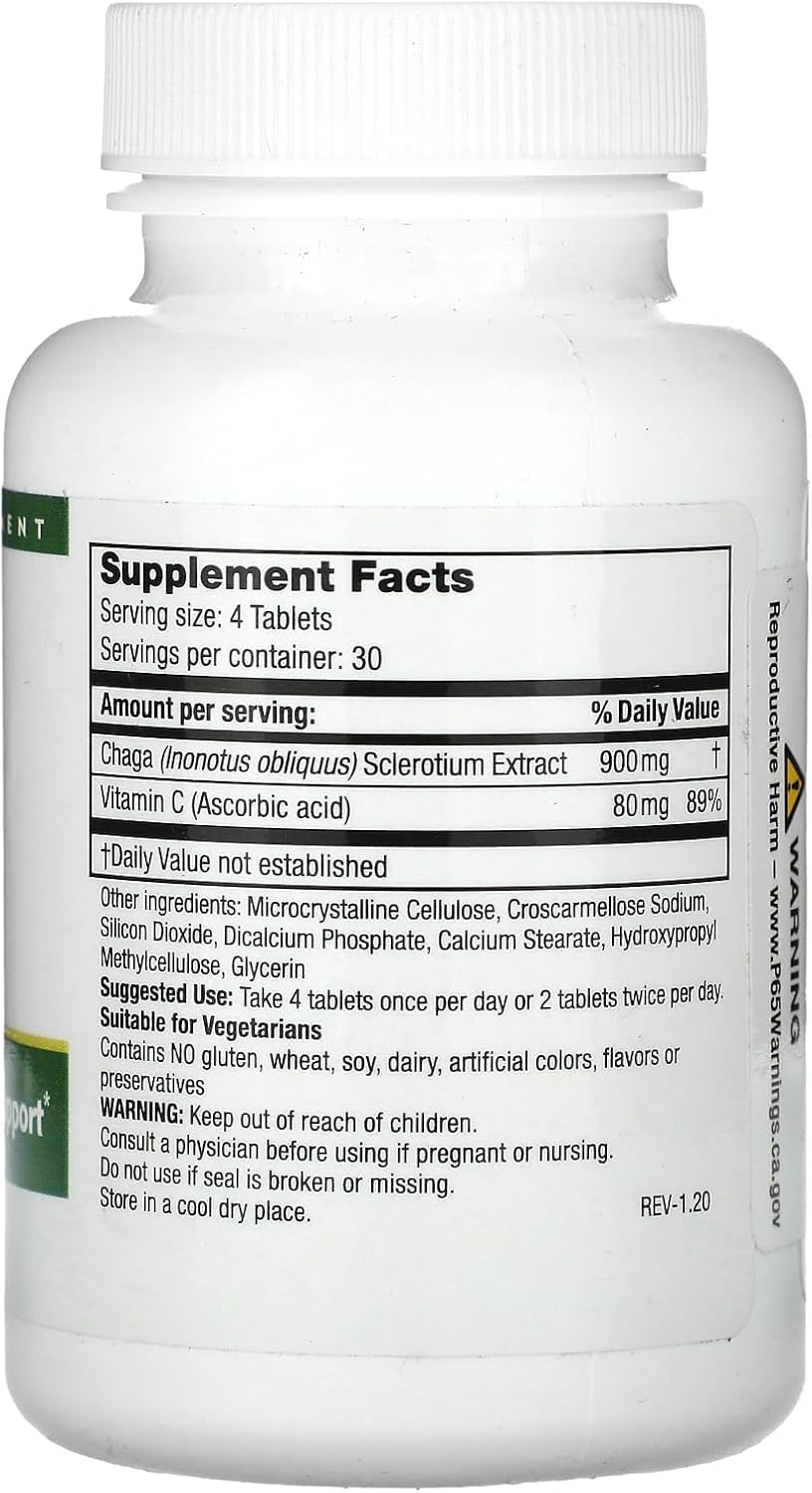 Mushroom Wisdom Super Chaga, 120 Count : Beauty & Personal Care