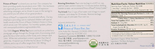 Prince Of Peace Organic White Tea 100Ct (Pack Of 3)